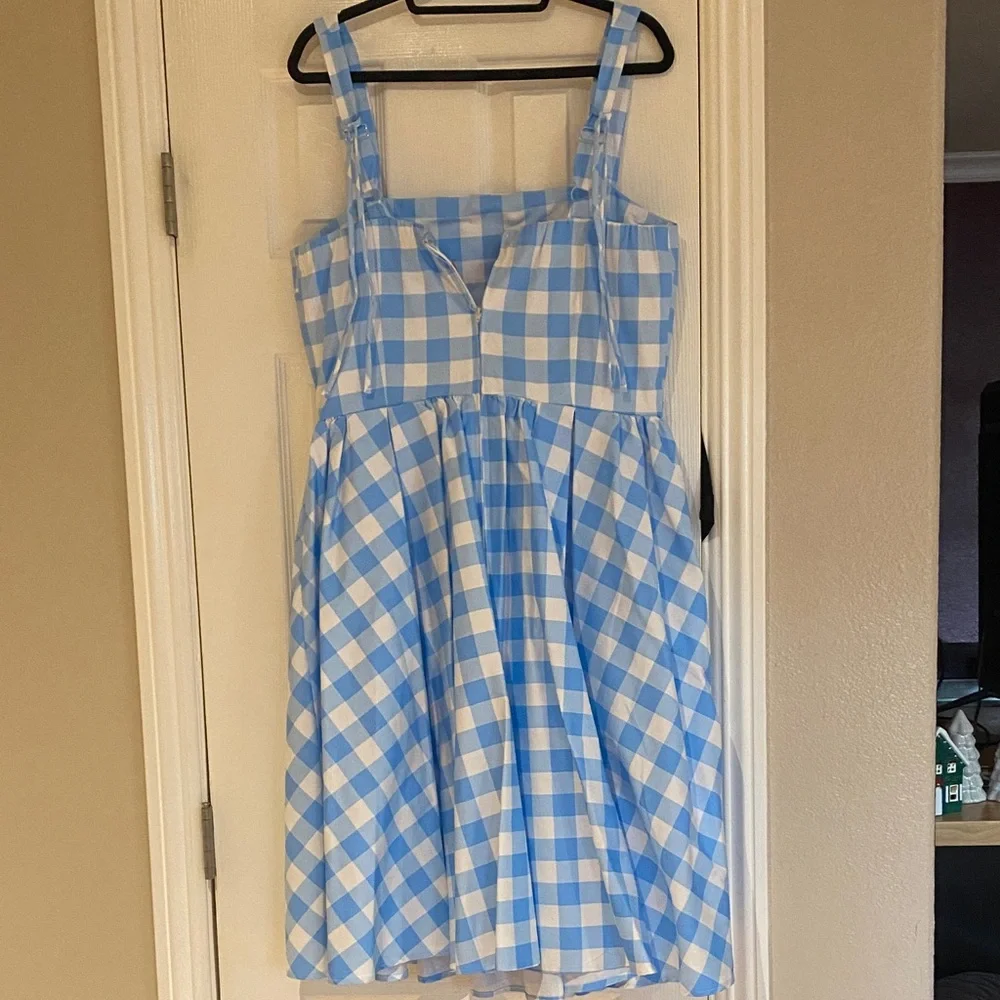 Dream-House Dress in Blue Gingham Vixen by Micheline Pitt - Picture 5 of 7